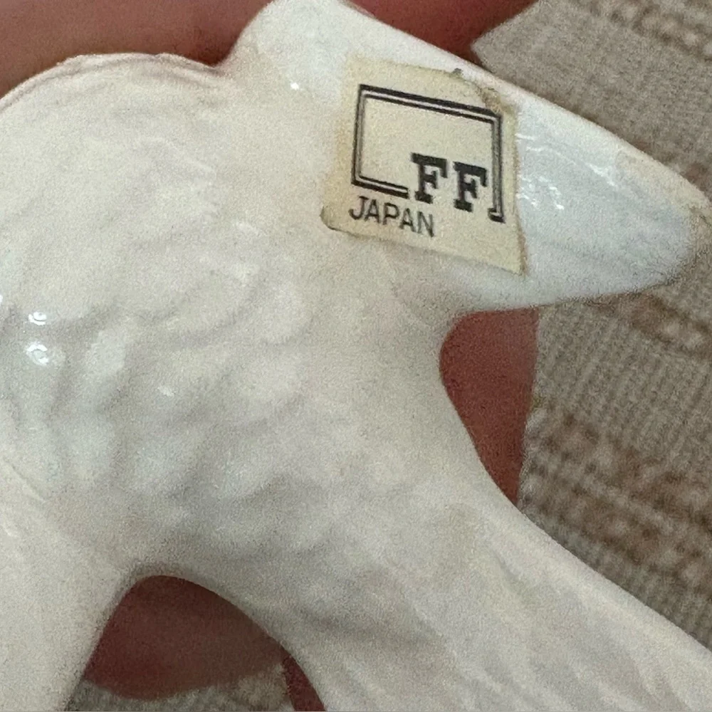Vintage Ceramic Turtle Dove Ornament-set of 3 holiday garden pot